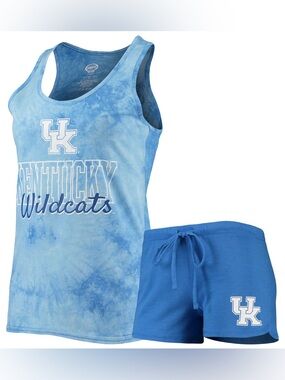 Kentucky Wildcats Women's Blue Tie-Dye Tank & Shorts Set